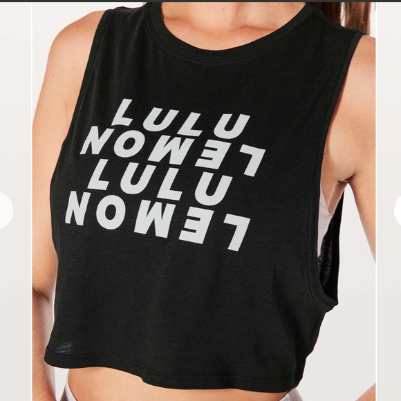 lululemon athletica Tops - Lulu🍋 Expression Muscle Love Crop Black size 8
